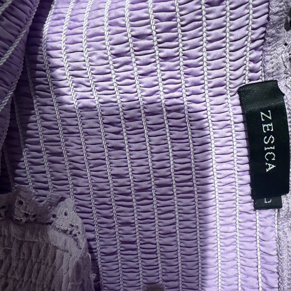 ZESICA Strapless Lavender Dress